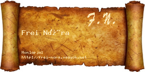 Frei Nóra névjegykártya