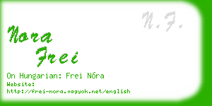 nora frei business card