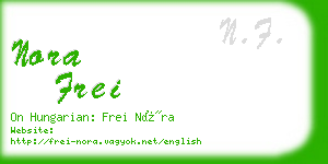 nora frei business card